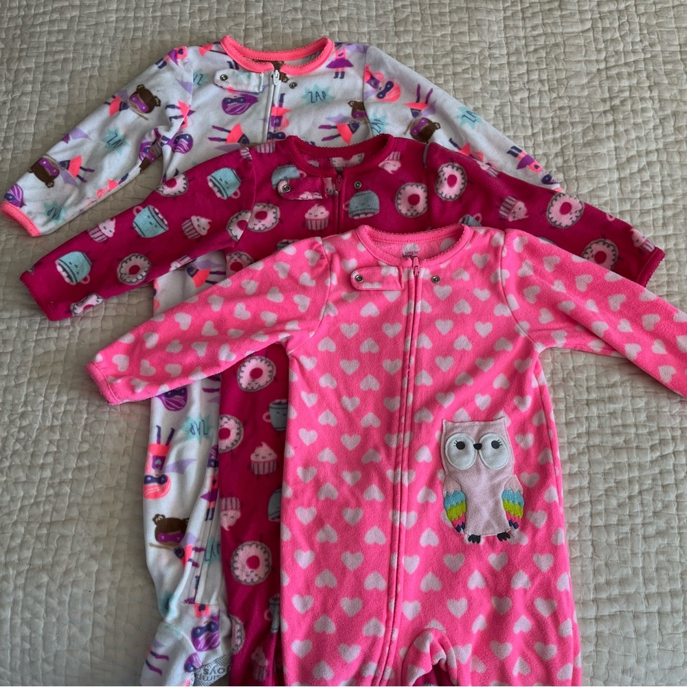 Bundle of 3 Carter’s Fleece Pajamas